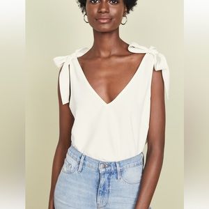 Amanda Uprichard Josephina top in ivory